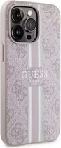 Guess backs voor Apple iPhone 13 Pro Max 4G Printed Stripes roze