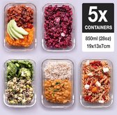 Voedselopbergcontainers - Set of Glass Food Storage Containers