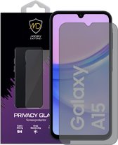 MobyDefend Samsung Galaxy A15 Screenprotector - Matte Privacy Glass Screensaver - Glasplaatje Geschikt Voor Samsung Galaxy A15
