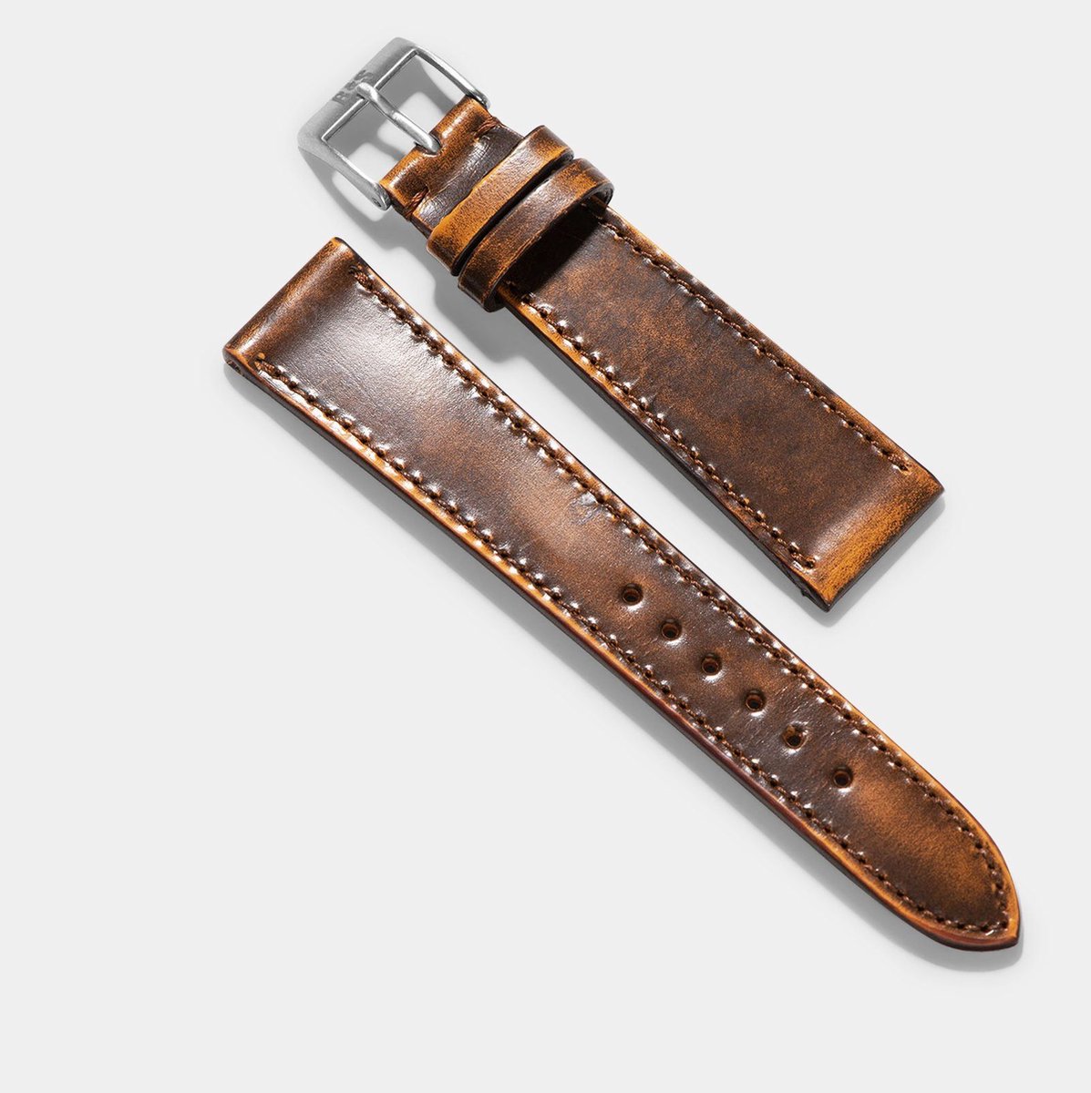 BS Leren Horlogeband Luxury - Degrade Honey Brown - 20mm