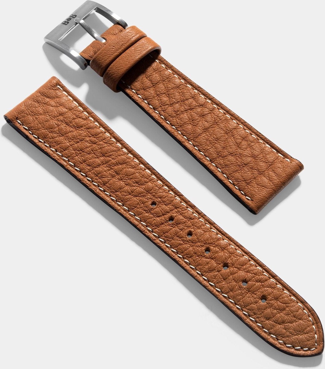 BS Leren Horlogeband Luxury - Taurillon Noisette Brown - 20mm