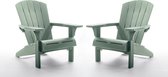 Keter Troy Adirondack Chaise de jardin - 2 pièces - 85x80x96,5cm - Vert