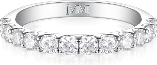 Evertina - Platinum Moissanite Eternity Ring - 0.1 karaat