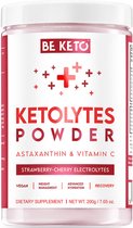 Be Keto | Keto Electrolytes Powder | Strawberry Cherry 200g | 1 x 200 gram