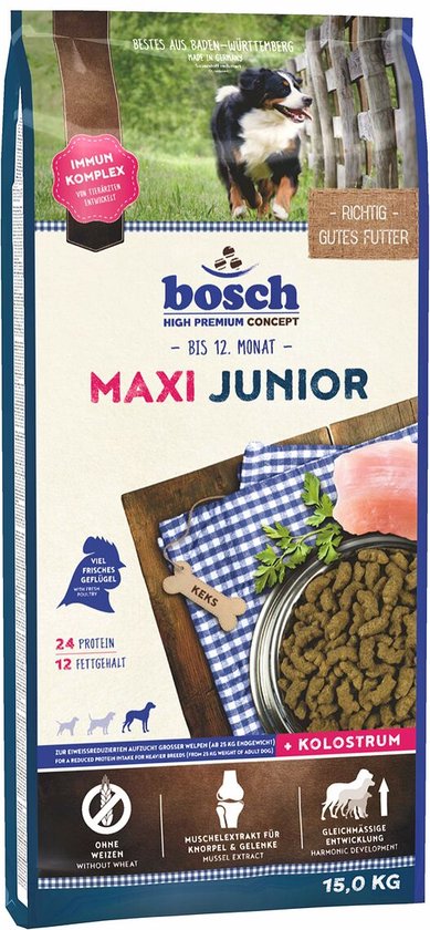 Bosch Maxi Junior Hondenvoer - 15 kg