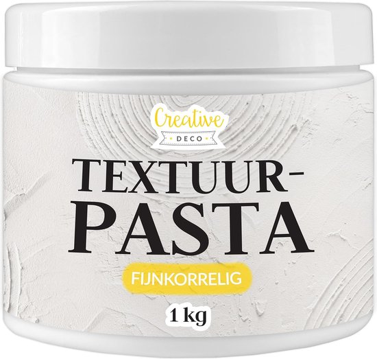 Foto: Creative deco structuurpasta fijnkorrelig 1 kg witte fijne pasta voor kunstprojecten voor acrylverf eenvoudig te gebruiken met een spatel voor het cre ren van 3d effecten structuren texturen