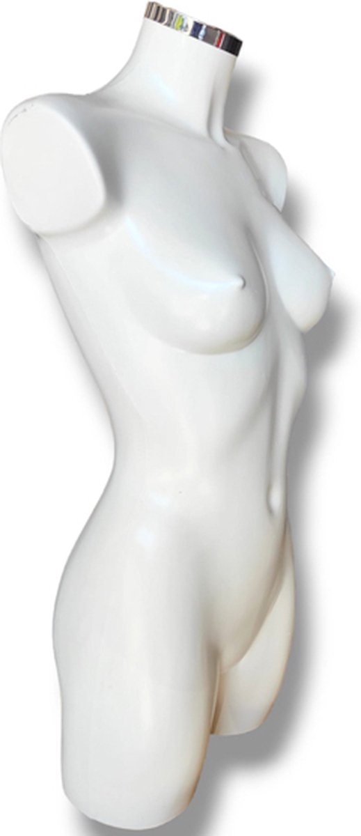 Gruppo Corso Paspop Dames Torso Wit - Chromen Dop - Mannequin