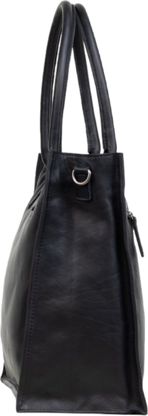 DSTRCT Sac pour ordinateur portable / Sac de travail / Porte-documents Femme - 15 pouces - Cuir - Preston Park - Zwart