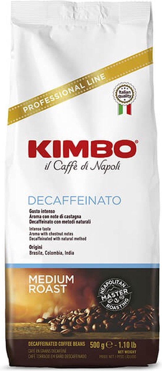 Kimbo Decaffeinato - koffiebonen - 500 gram