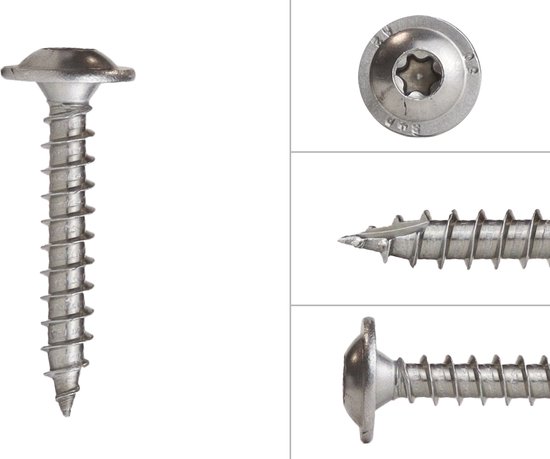 Vis à tête cylindrique courte Wovar Acier inoxydable 8,0 x 50 mm Torx - La pièce