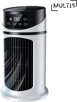 Multis Mini Mobiele Airco Zonder Slang en Afvoer - Ventilator - 3-in-1 - Draagbare Aircooler - LED Verlichting - Caravan en Camper - Slaapkamer en Woonkamer - 6 Snelheden - Wit