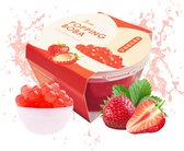 Bubble Tea Toppping | Popping Boba Fruit Pearls | JENI Popping Boba Strawberry Flavor - 1 x 490g