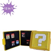 12-in-1 Game Card Case geschikt voor Nintendo Switch - M Vraagtekenblok - Kaarthouder - Premium Opbergdoos voor Speelkaarten - Beschermhoes - 12-slot kaart opslag - Beschermtas - Opbergen - Game Etui - Accessoire