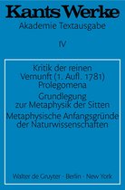 Kritik Der Reinen Vernunft (1. Aufl. 1781) Prolegomena