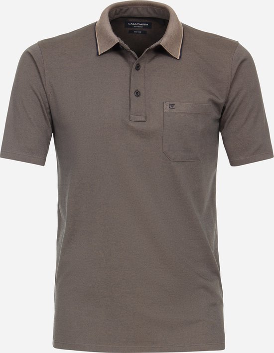 CASA MODA comfort fit heren polo - beige - Maat: 5XL