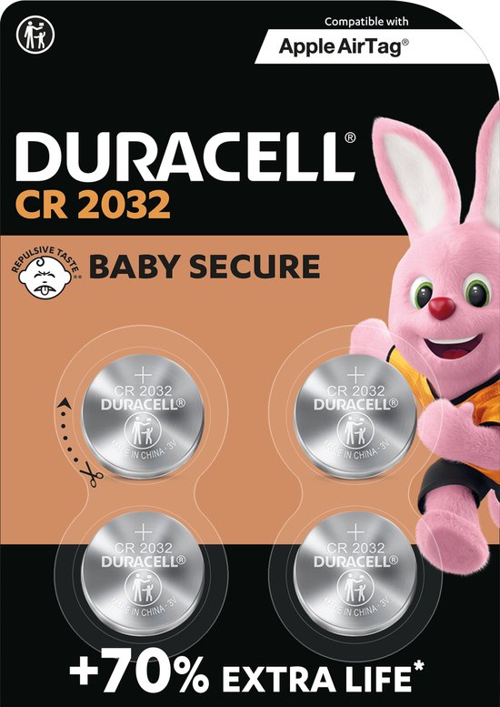 Duracell CR2032 (4 stuks) Lithium-knoopcelbatterijen 3V