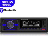 Autoradio avec Bluetooth pour toutes les voitures - USB, AUX et mains libres - Télécommande - Lumineux - Radio DIN simple avec microphone intégré - Manuel néerlandais