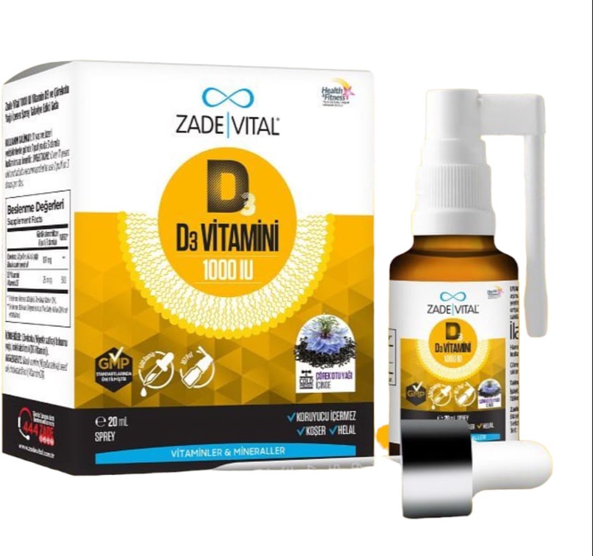 Goedkoopste Zade Vital Vitamine D3 en zwarte komijnolie 20 ml