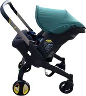 YMA® 3 in 1 Kinderwagen - Groen - Compact en Multifunctioneel - Autostoel - Inklapbaar - 5 punts Verstelbaar Veiligheidsgordel - Ruimtebesparend - Schokwerend - Baby/ Newborn Kinderwagen - Gebruik tot 15KG
