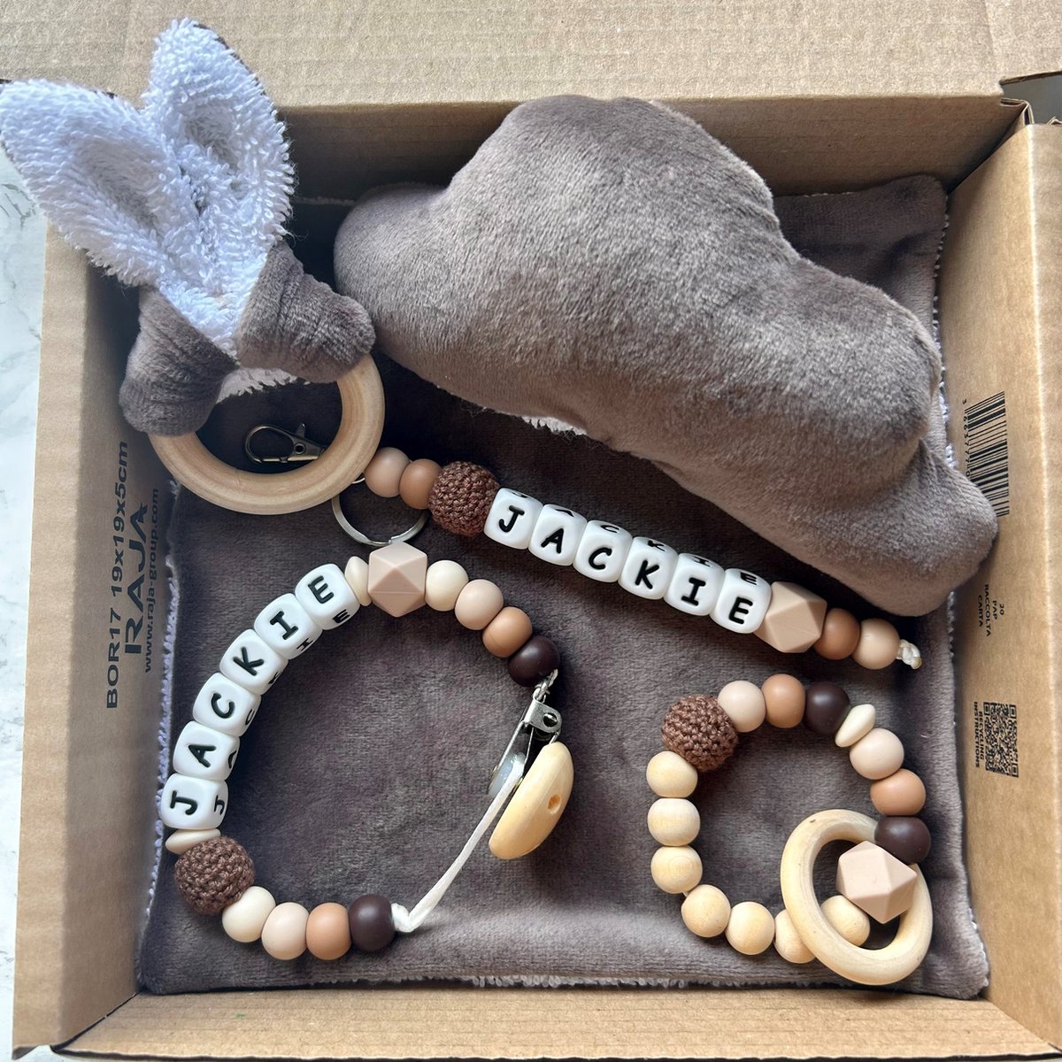 Goedkoopste Giftset babypakket-nude-gepersonaliseerd-verschillende maten