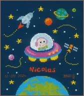 Vervaco Geboortebord Baby Astronaut borduren (pakket) PN-0157613