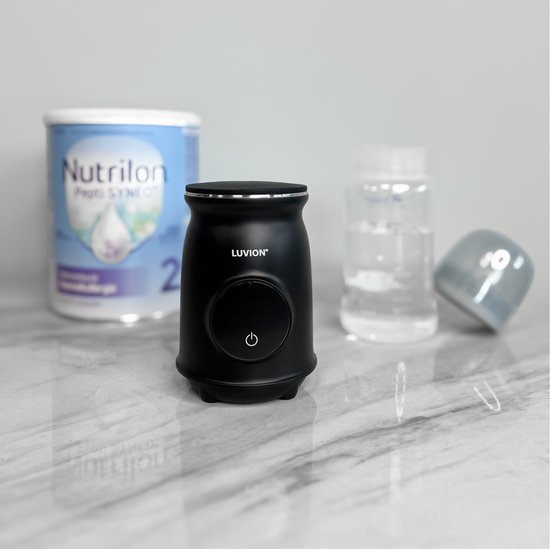 LUVION® Ultra Draagbare Flessenwarmer voor onderweg én thuis - Zwart - Geschikt voor o.a. Dr. Brown, Philips Avent, Difrax, Medela, Alvar Baby, NUK, MAM, Hegen, Wetoo en huismerk Kruidvat en Etos babyflessen - Draadloos je baby fles verwarmen