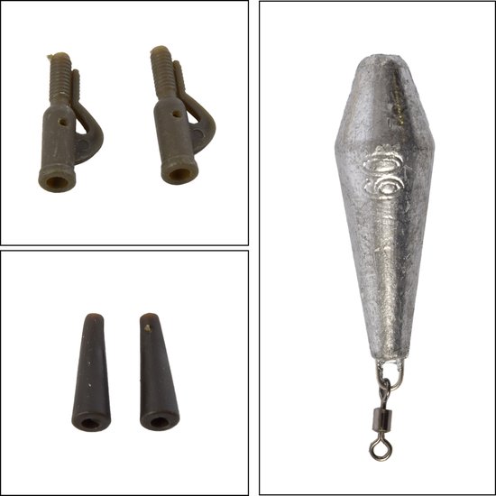 Neon Silver Zwart Karper Set - Complete Set voor Hengelbenodigdheden - Kunststof en Metaal - Geschikt voor Jong & Oud - 11cm x 2 cm - Hengelsport Accessoires voor Kamperen & Outdoor Avonturen — afbeelding 2