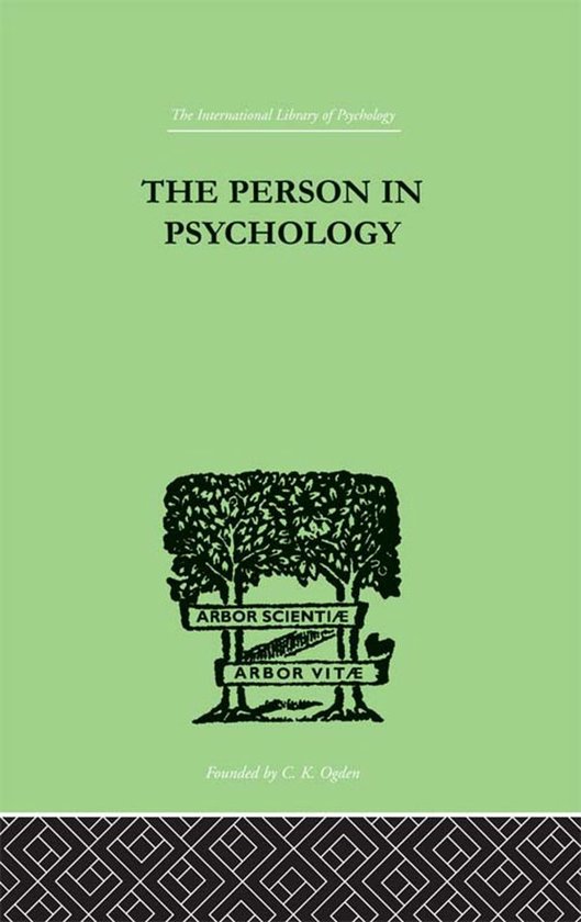 The Person In Psychology - cover