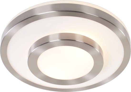 Witte badkamerlamp Master Ring IP44 | 2 lichts | wit / zwart | glas / metaal | Ø 35 cm | modern design
