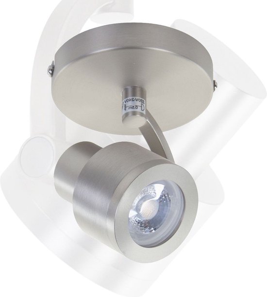 Plafondspot Alto | 1 lichts | grijs / staal | metaal | Ø 10 cm | hal / woonkamer lamp | modern / stoer design