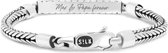SILK Jewellery - Zilveren Armband - Zipp - 745.22 - Maat 22,0