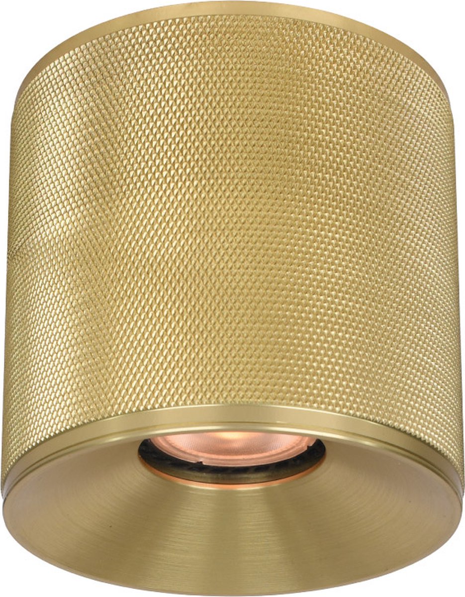 Plafondlamp Costa Goud - Ø10,5cm - excl. 1x GU10 lichtbron - IP20 - Dimbaar > spots verlichting goud | opbouwspot goud | plafondlamp goud | spotje goud | design lamp goud | lamp modern goud | downlight goud
