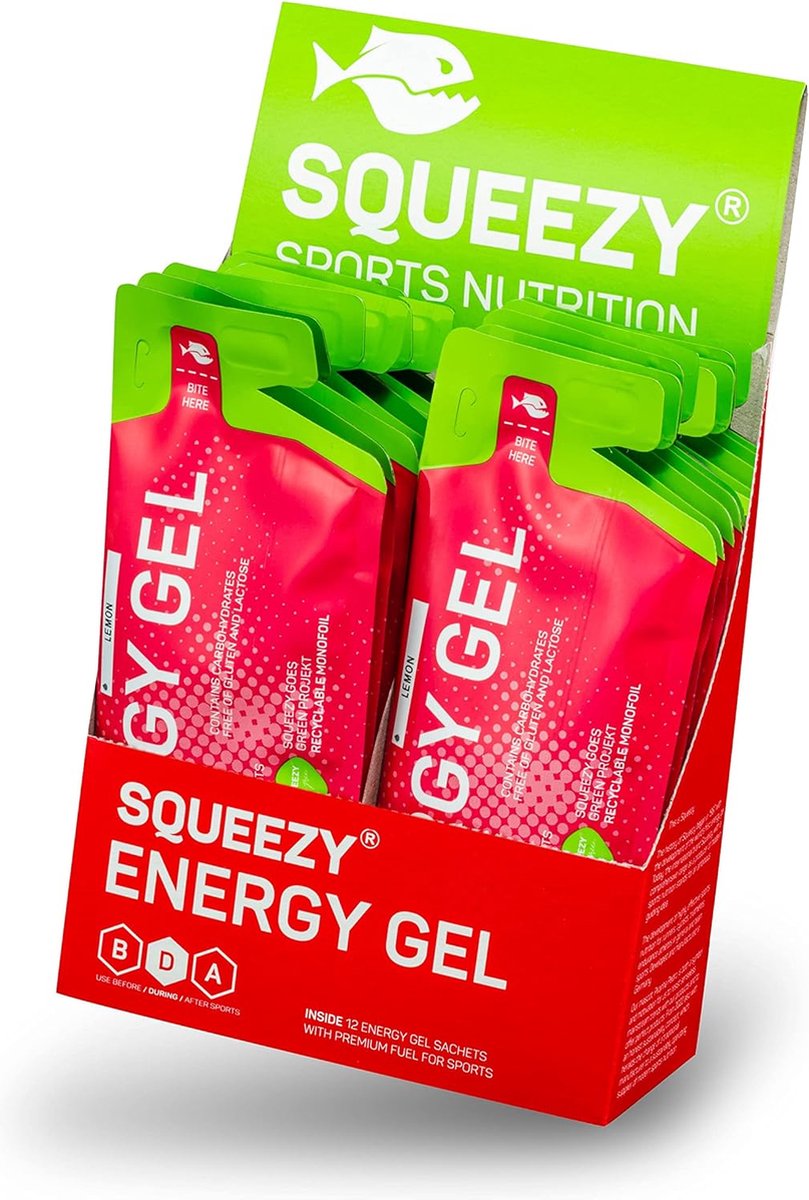 Goedkoopste Squeezy Energie gel 12x33g Basic Formula zonder fructose