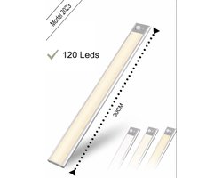 Led lamp - Led - 30 cm-120 Leds -3 standen -accu-oplaadbaar-warm licht, koud licht, fel licht - Opladen USB C