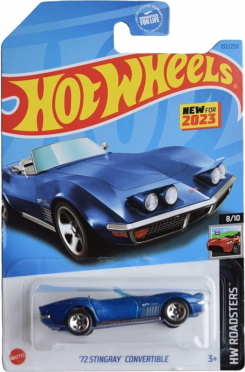 HOT WHEELS '72 STINGRAY CONVERTIBLE 132/250 1:64 HW ROADSTERS 8/10
