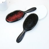 Popular Bristle & Nylon Haarborstel-Haarborstel varkenshaar - haarborstel anti statisch -Styling Haarkam - Groot formaat-Rood