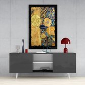 Glasschilderij - Goud - Abstract - 110x70 cm