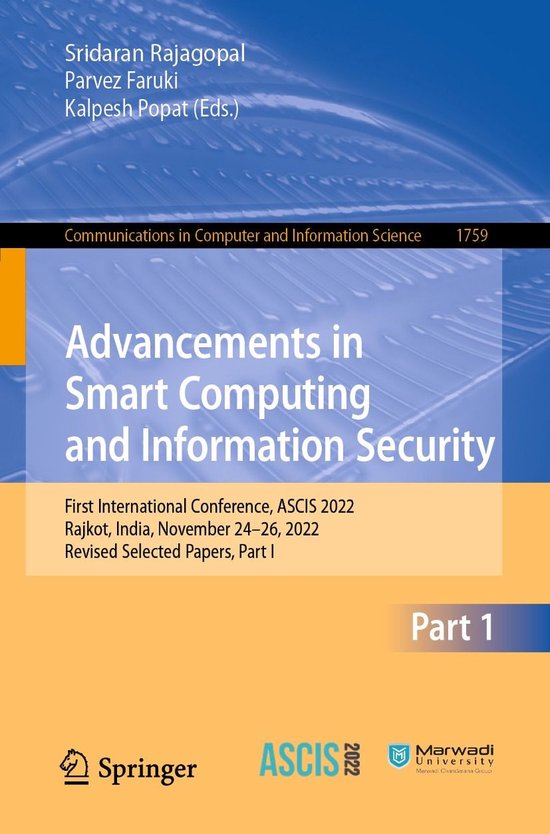 Springer Nature Proceedings Computer Science 1 - Advancement ... - cover