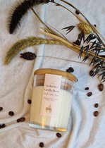 Seductive Vanilla Brew Geurkaars Flame Handmade Candles (130g) - 30 Branduren - Sojawas - Vanille Geur