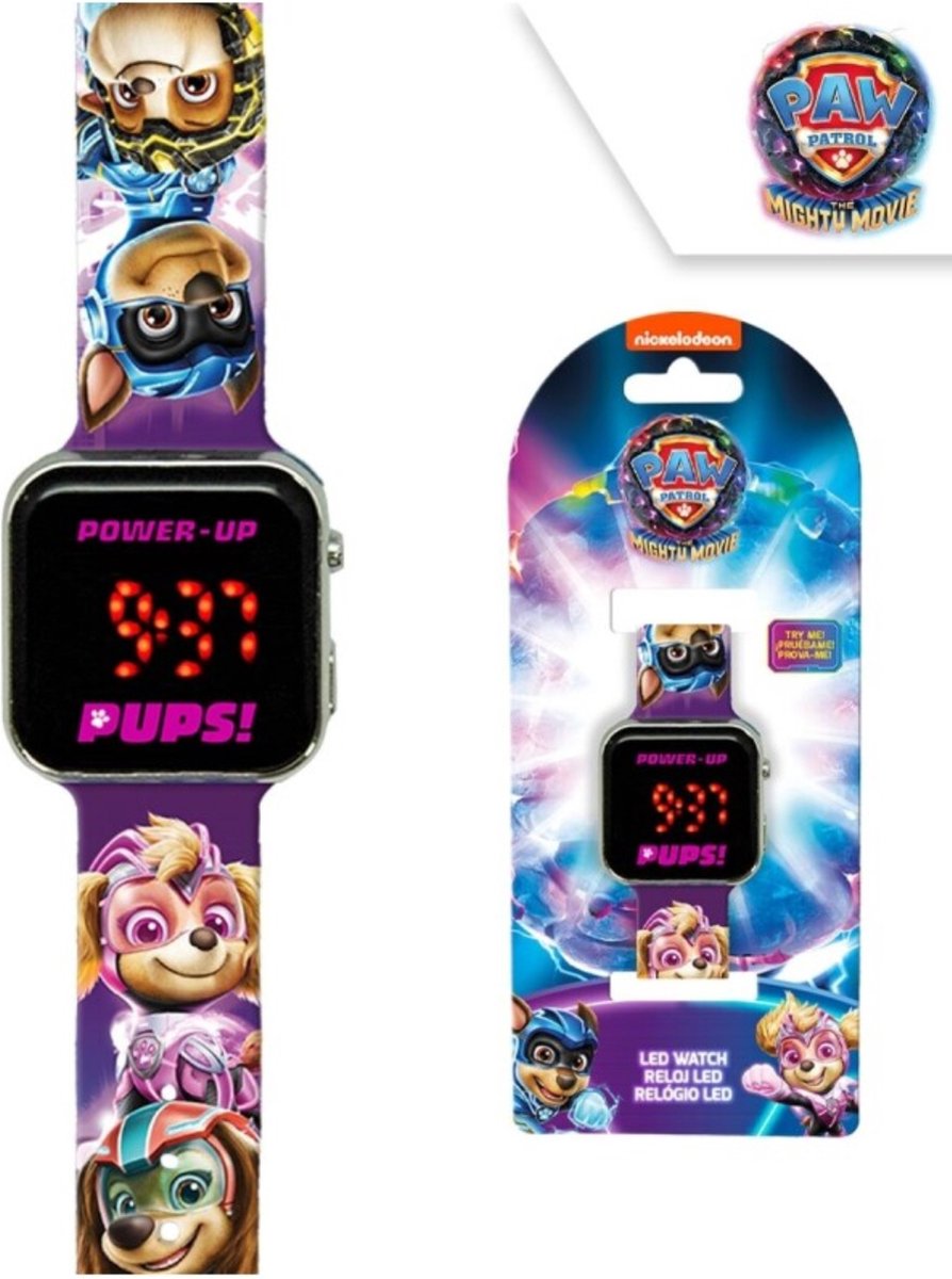 Paw Patrol Leidde Skye Horloge Veelkleurig