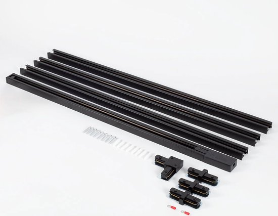 Système sur rail Design de 3 mètres monophasé avec 4 spots Dex - rail plafond