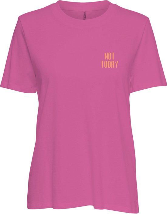Only T-shirt Onlrilly S/s Mood Reg Top Box Cs Jr 15325277 Strawberry Moon/not Dames Maat - L