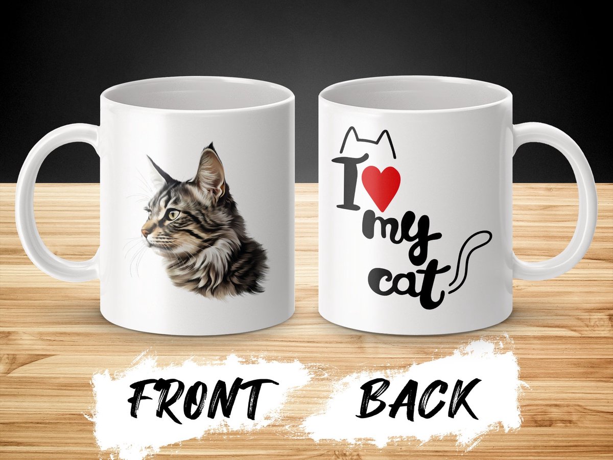 Mok American Bobtail - kat - I love my cat - cat lovers - katten