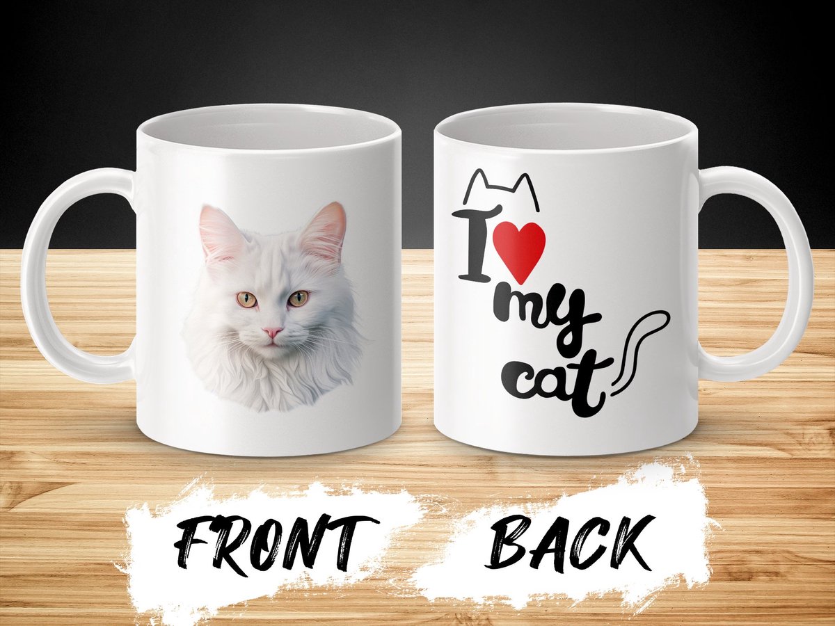 Mok Turkish Angora cat - kat - I love my cat - cat lovers - katten