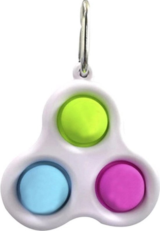 Simple Dimple Triple | fidget toys | pop it | Wit diverse kleuren. - Happyshopper