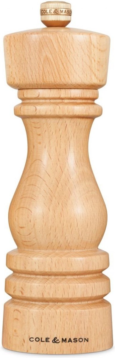 Cole & Mason - London Natural Beech Salt Mill 18 cm
