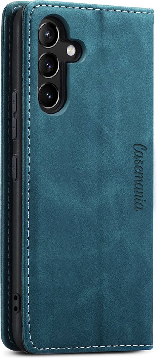 CaseMania Bookcase hoesje geschikt voor Samsung Galaxy A15 - Effen Groen - Kunstleer