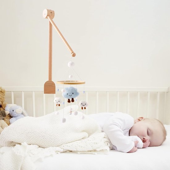 Support Mobile Bebe Support Mobile Bébé En Bois - Bras Amovible Réglable Pour Berceau | Suspension Jouet Déco Supporto Giostrina Culla