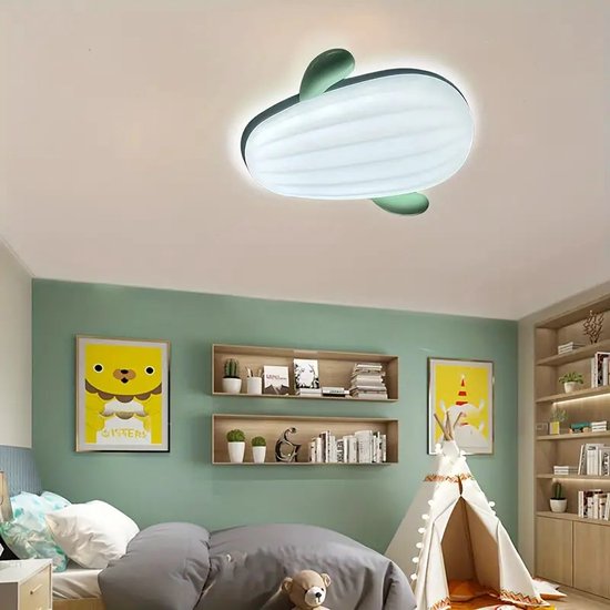 LuxiLamps - Plafonnier Cactus - Lampe Déco Chambre de bébé - 3 Couleurs - Lampe Chambre Enfant - Lustre - Vert - 46 cm - Plafonnier