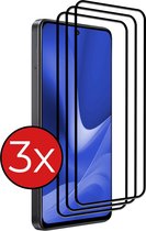 Screenprotector Geschikt voor OPPO A79 Screenprotector Glas Gehard Tempered Glass Full Cover - Screenprotector Geschikt voor OPPO A79 Screen Protector Screen Cover - 3 PACK